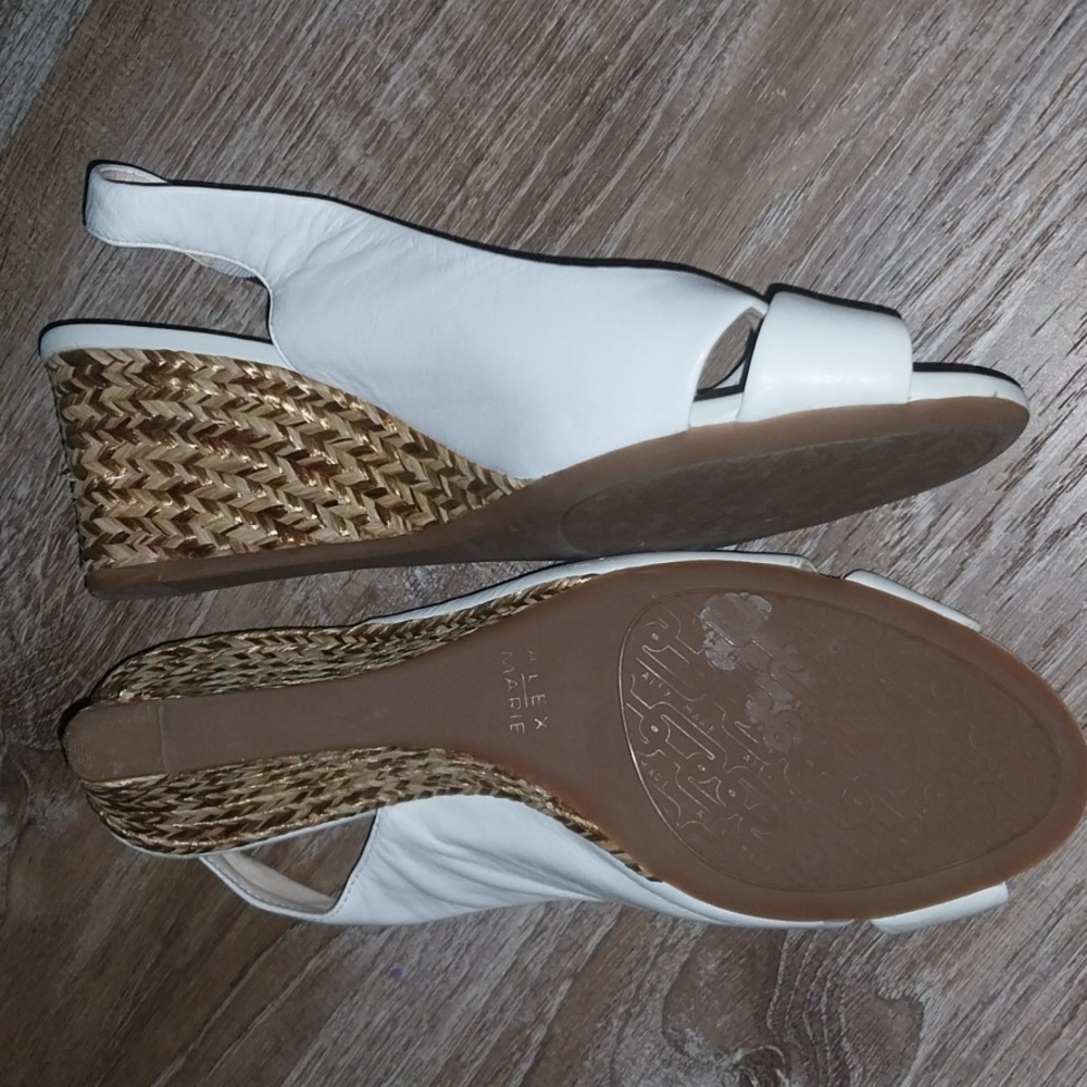 Alex Marie peak toe wedge sandles worn 1X 8.5 - Picture 3 of 5